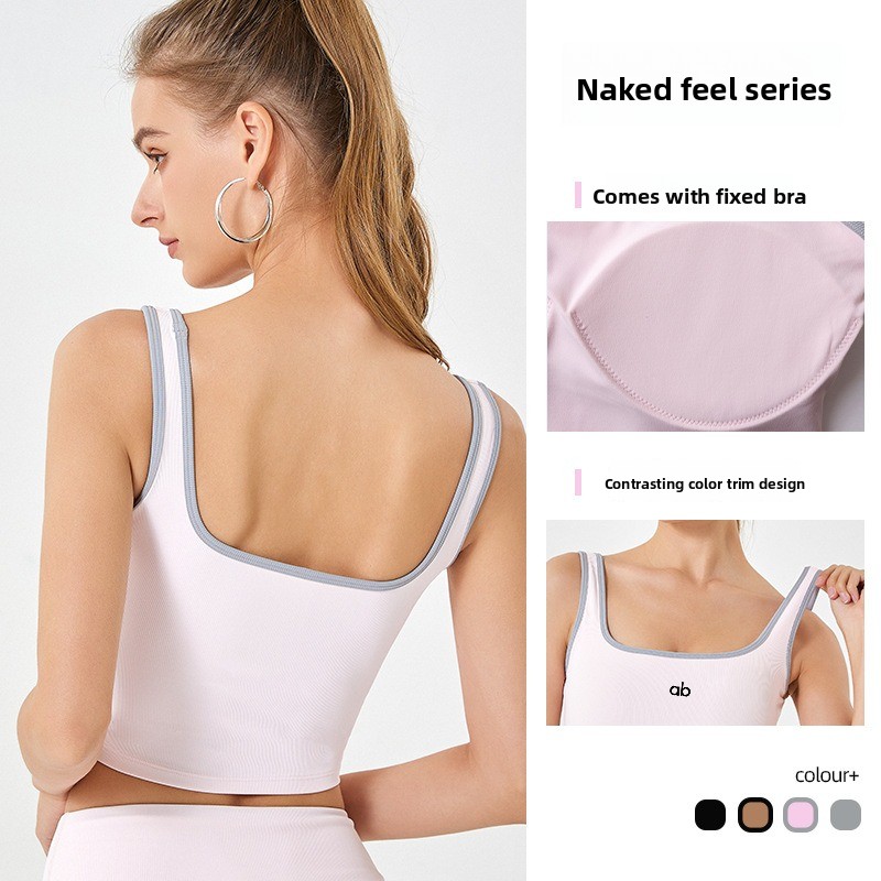 Women Summer Ribbed Yoga Tank  - Underwire Bra Padded review and price